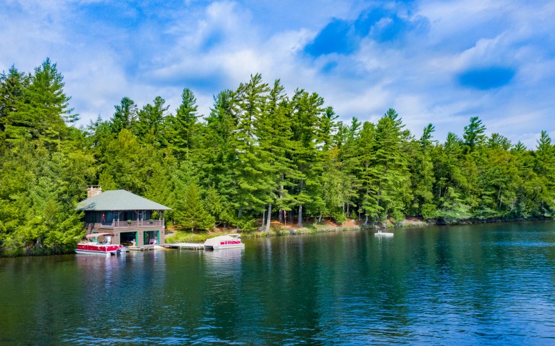 Camp Iroquois boathouse